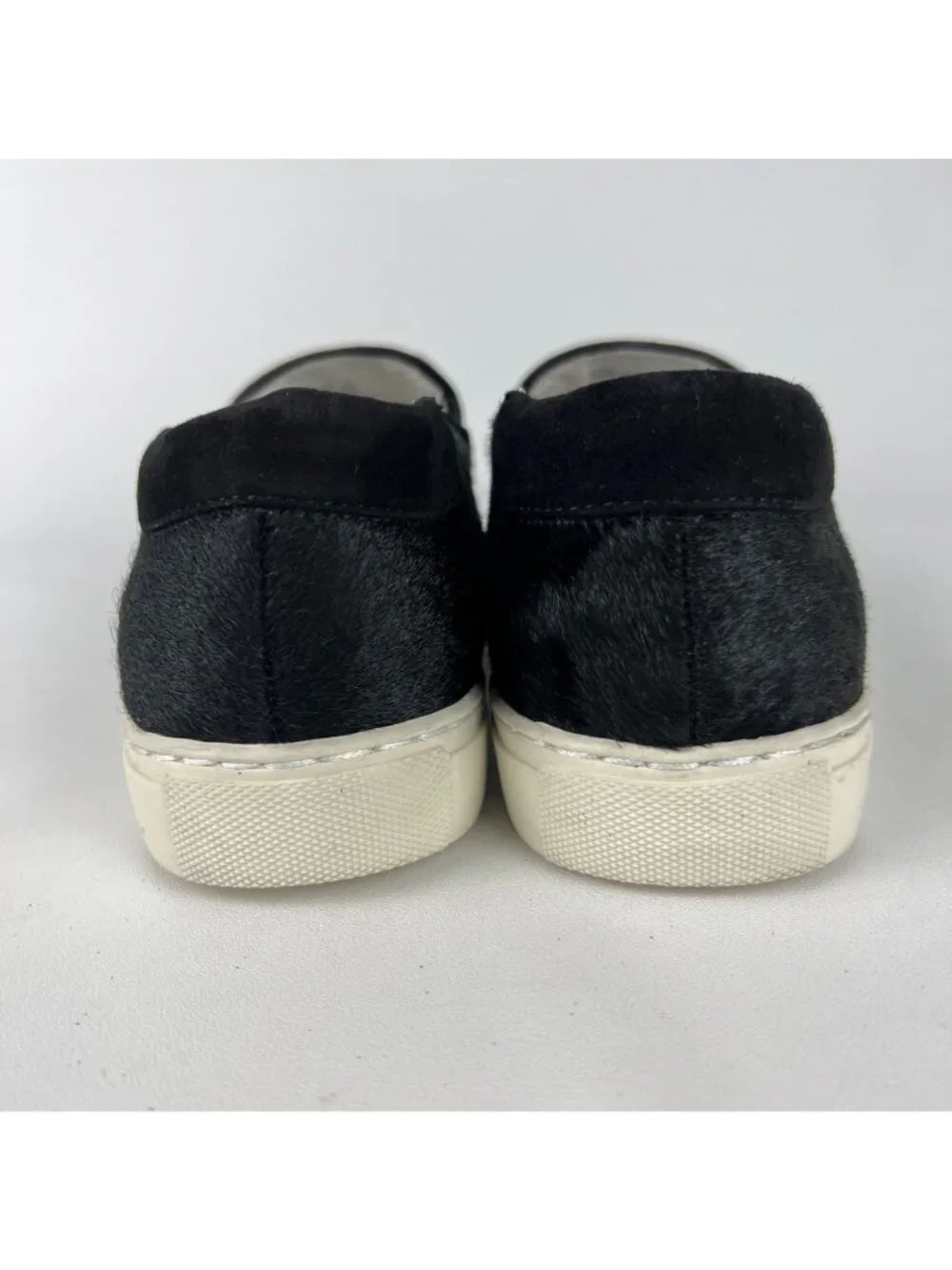 Kenneth Cole King Womens Sneaker Black Haircalf Fashion Slip On Shoes size 8